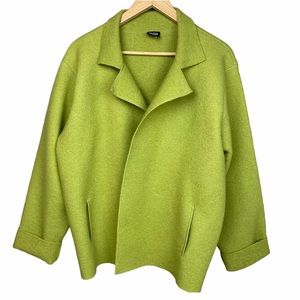 Eileen Fisher Green Blazer Modern Minimalist Design